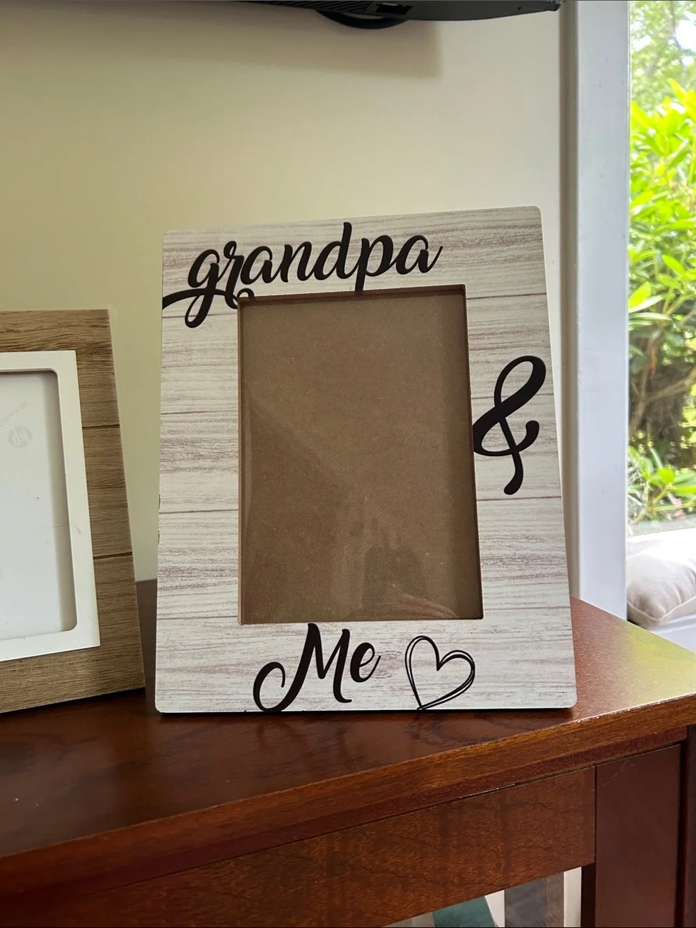 Grandparent Picture Frame Set - White and Brown Wood Finish